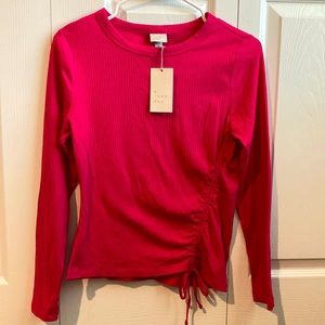 NWT! Long Sleeve Ruched Accent Shirt